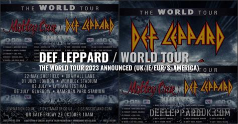 Def Leppard Announce The World Tour 2023 In Uk Ireland Europe South America