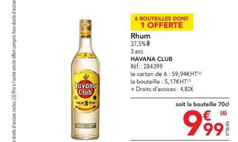 Promo Rhum Havana Club Chez Metro Icataloguefr