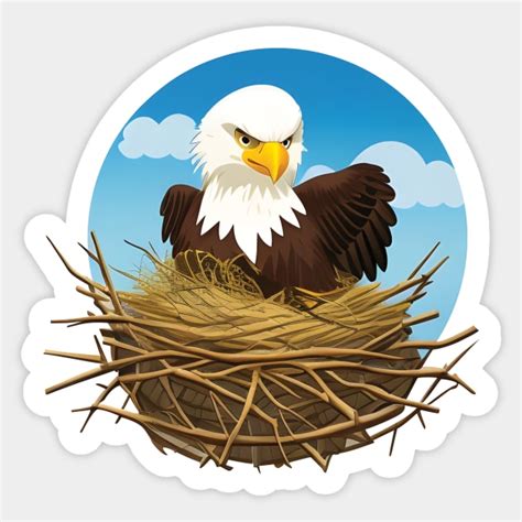 Bald Eagle Nest Cam Jackie & Shadow at Big Bear - Bald Eagle - Sticker ...