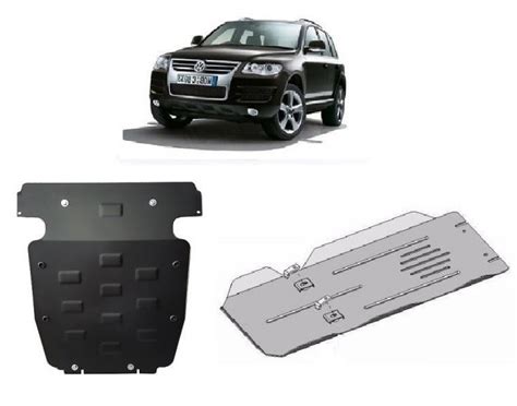 Zestaw stalowych osłon podwozia VW Touareg I 2003 2010 manualna