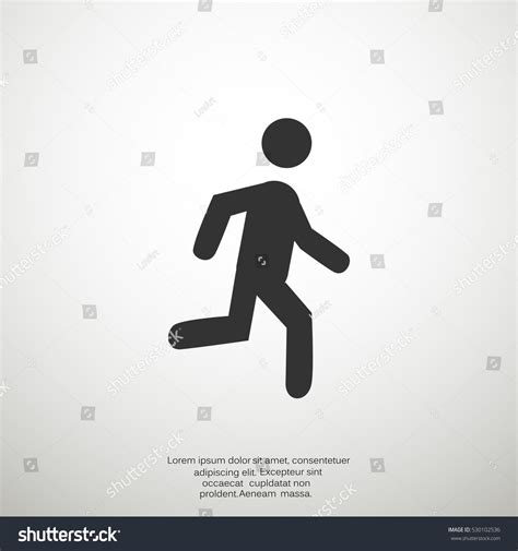 Running Icon Flat. Stock Vector 530102536 : Shutterstock