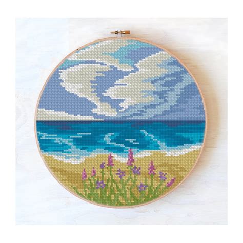 Sea Cross Stitch Pattern Beach Cross Stitch Pattern Etsy