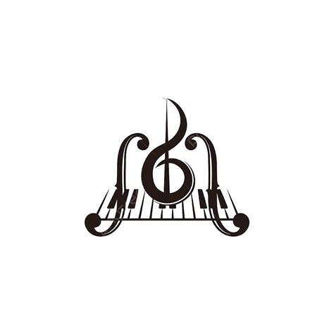 Violin Piano Key Musical Instrument Logo Logo Icons Key Icons Piano