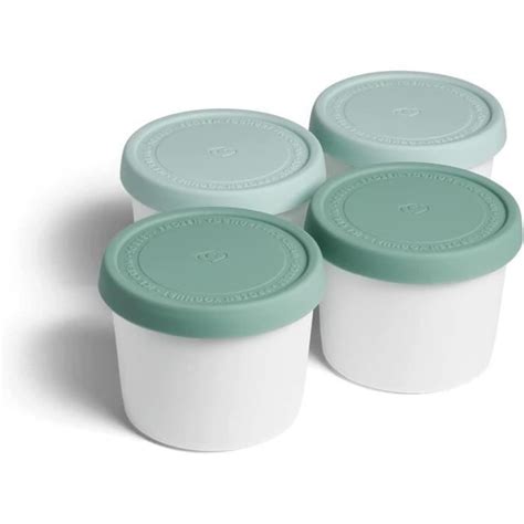 Springlane Lot De 4 Bacs À Glace En Plastique Sans Bpa Avec Couvercles