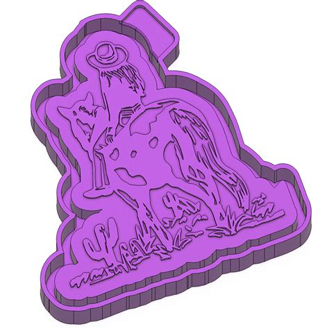 Stl File Western Cowgirl Freshie Mold Silicone Mold Box・3d Printing Idea To Download・cults