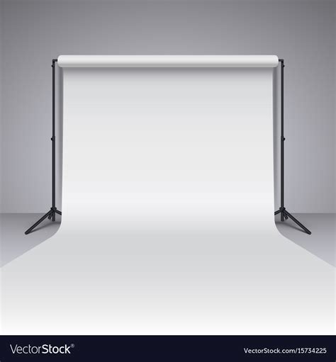 Empty white photo studio backdrop realistic Vector Image