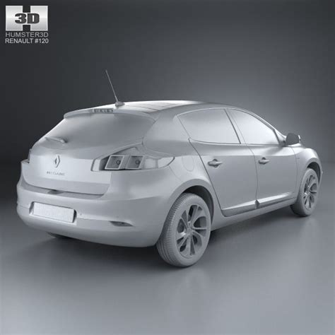 Renault Megane Hatchback 2014 Modelo 3D 149 3ds C4d Fbx Lwo Ma