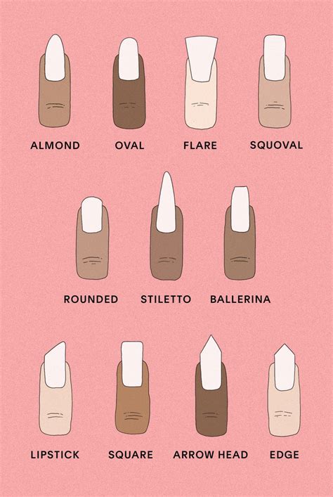 The Definitive Guide To Nail Shapes 2024 Nail Shapes Different Nail