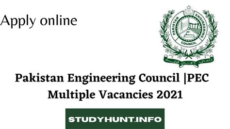 Pec Jobs April Online Apply Studyhunt