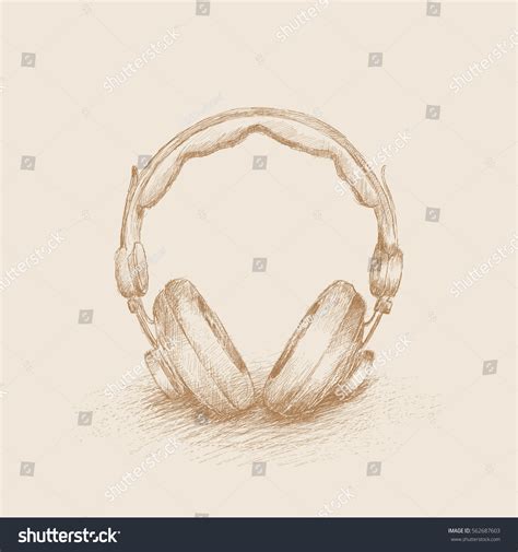 Sketch Headphones Vector Eps 8 File Stock Vector (Royalty Free ...