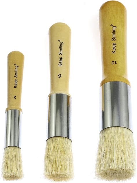 Amazon Pektiftn Pcs Wooden Stencil Brush Set Pure Natural