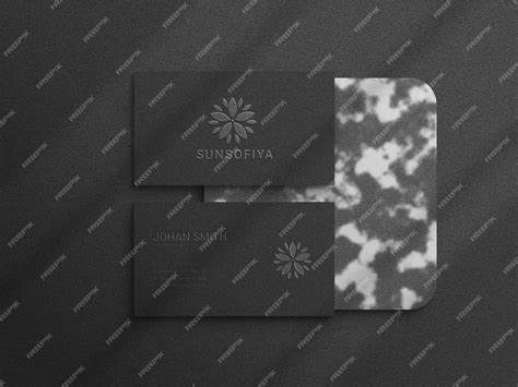 Premium Psd Dark Business Card Mockup