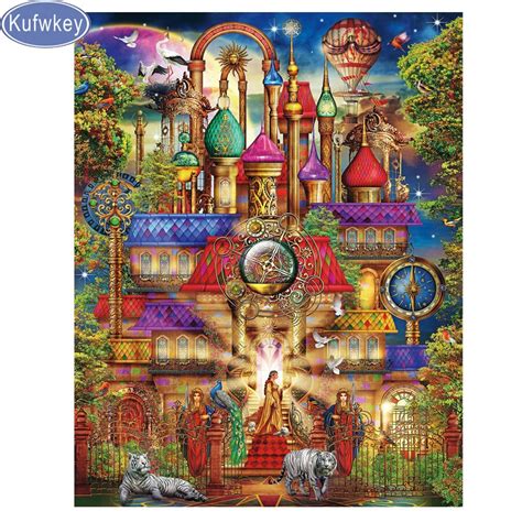 Diamond Embroidery Fantasy Fairy Tale Castle Diamond Painting Cross