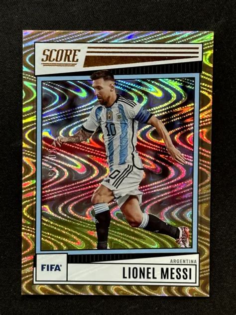 LIONEL MESSI 55 Argentina PSG Score Fifa 2022 23 Panini Card Numerata