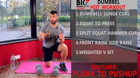 Full Body Dumbbell Hiit Workout Youtube