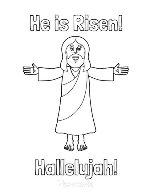 He Is Risen Coloring Page Free Printable