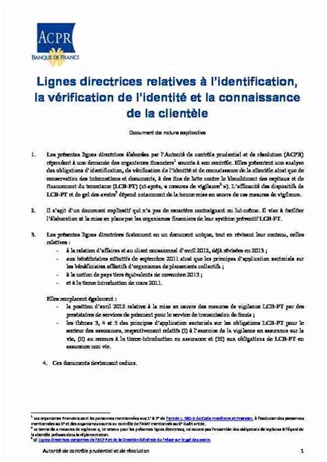 Lignes Directrices Relatives Lidentification La V Rification De L Pdf