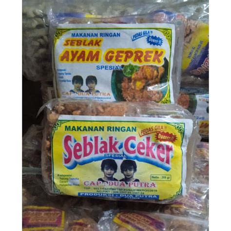 Jual Paket Snack Cemilan Pedas - Seblak Ayam Geprek Pedas dan Seblak ...