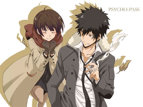 Tsunemori Akane And Kougami Shin Ya Psycho Pass Drawn By Haruimochi