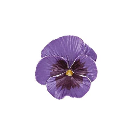 Pansy Perfection Purple Enamel Silver Tone Flower Brooch