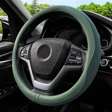 Amazon.com: XCBYT Car Steering Wheel Cover - Fit 14.5-15 Inch Green