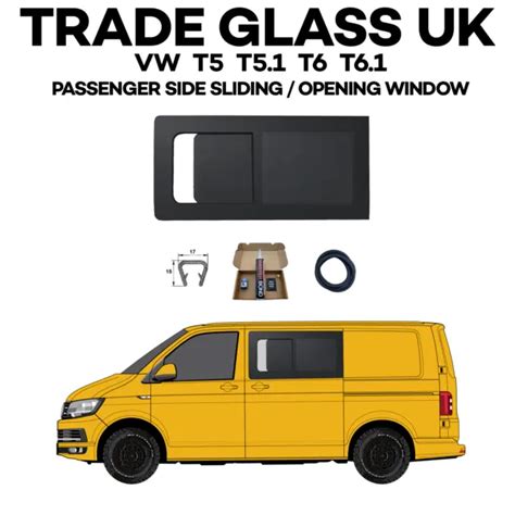 Vw T5 Passenger Side Sliding Window With Bonding Kit U Trim £16399 Picclick Uk