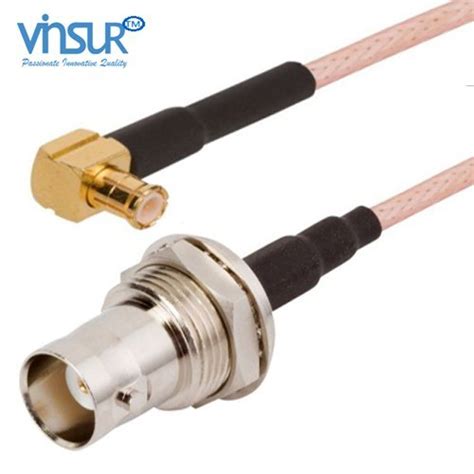 Bnc Straight Bulkhead Female Ip To Mcx Right Angle Male Rg Cable