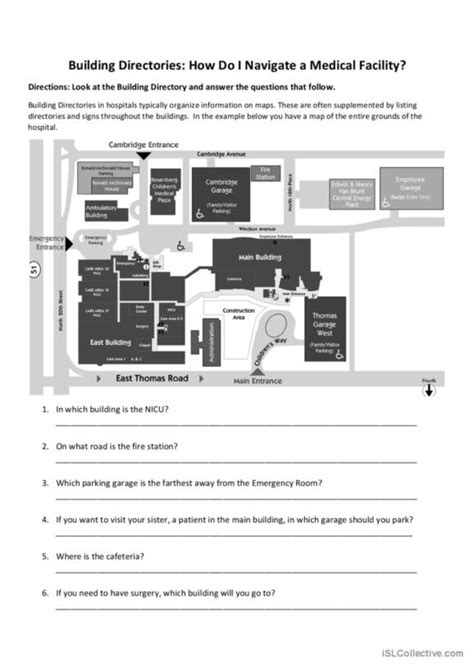 58 Hospital English Esl Worksheets Pdf And Doc