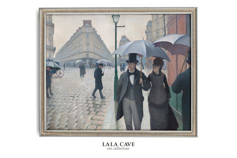 Vintage Painting of Rainy Paris Street . French Printable Art . Street ...