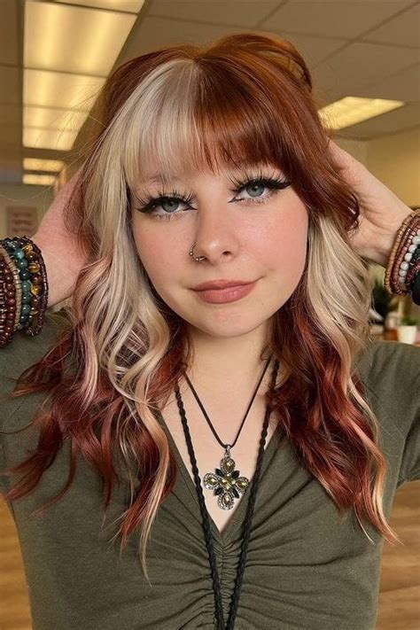 Split Dye Hair Ideas 25 Cool Hair Looks Split Dyed Hair Ginger Hair Color Hair Looks