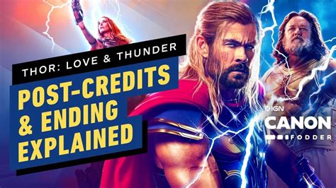 Thor Love And Thunder Post Credits Ending Explained And Easter Eggs Marvel Canon Fodder Youtube