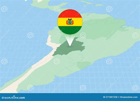 Map Illustration of Bolivia with the Flag. Cartographic Illustration of Bolivia and Neighboring ...