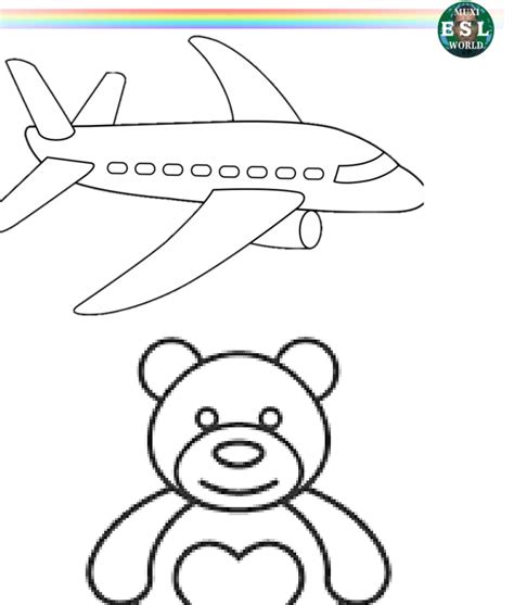 Toys Coloring Worksheet – Muxi ESL World