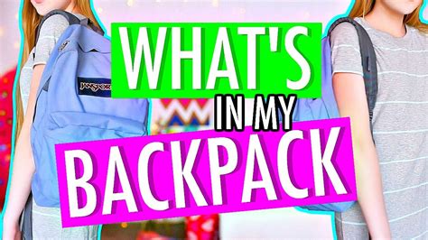 What S In My Backpack End Of School Year Youtube