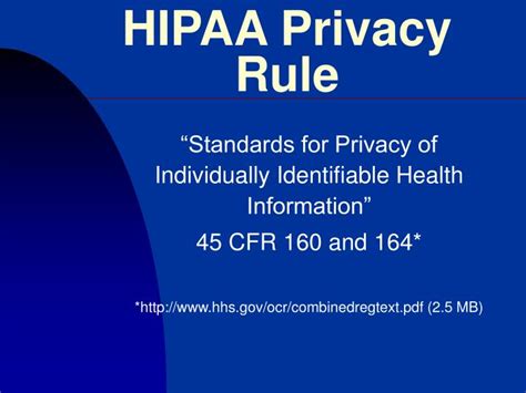 Ppt Hipaa Privacy Rule Powerpoint Presentation Free Download Id