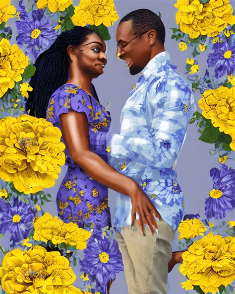 African American Couple Hyper Realistic Graphic · Creative Fabrica