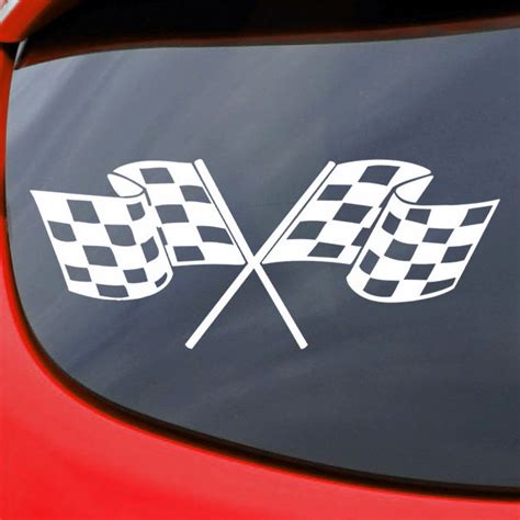 Checkered Racing Flag Car Decal Vinyl Sticker Window Etsy