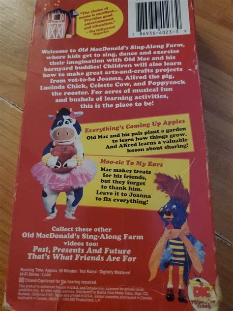 Old Macdonalds Sing Along Farm Share And Care Alike Vhs 1995 For