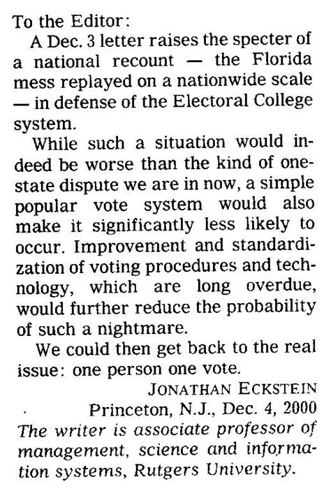 New York Times Letter To The Editor ~ Thankyou Letter