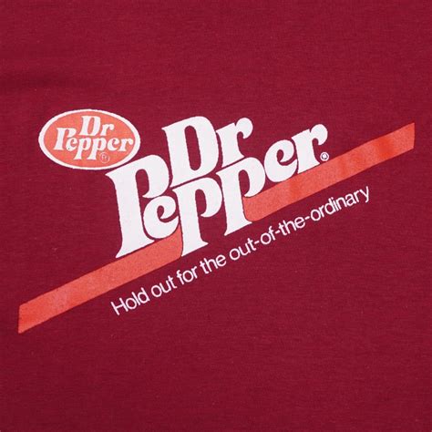 Vintage 80s Dr Pepper Out Of The Ordinary Single Stit Gem