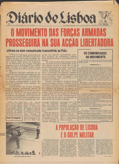 O 25 De Abril De 1974 E As Palavras Cruzadas Nos Jornais Ciberdúvidas