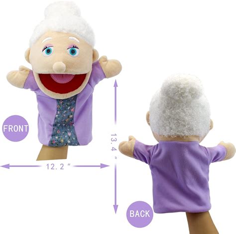 Hand Puppets,Puppets for Kids Role Paly Family Members 13.4 INCH Multi ...