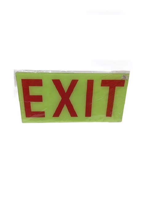 Luminous Glow In The Dark Exit Sign – Adhesive – Wintess Commercial