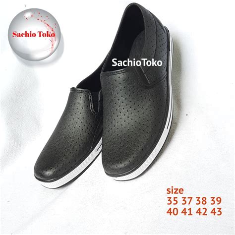 Jual Sepatu Karet Hitam Pria Slip On Sankyo SAF Size 35 43 SachioToko