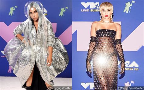 Mtv Vmas 2020 Lady Gaga Miley Cyrus Go Bold On Red Carpet