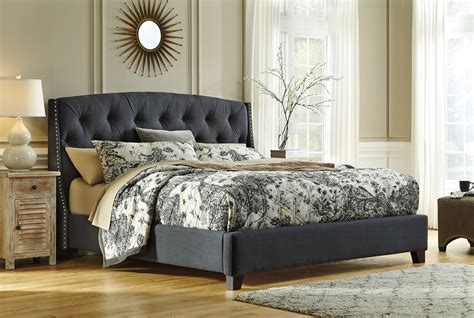 Kasidon Dark Gray Cal. King Upholstered Platform Bed from Ashley (B600 ...