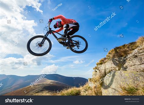 mountain bike jump images stock  vectors shutterstock