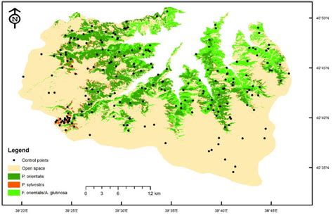 Locations Of Control Points For Classification Of Landsat Image