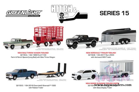 Greenlight - Hitch & Tow Series 15 assortment 32150A/24 1/64 scale ...