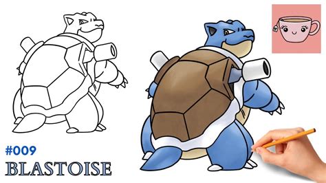 How To Draw Blastoise | Pokemon #009 | Easy Step By Step Drawing Tutorial